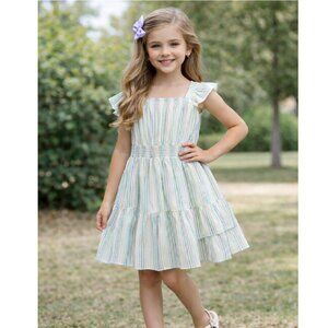 btween Pastel Striped Dress - Size M (8)